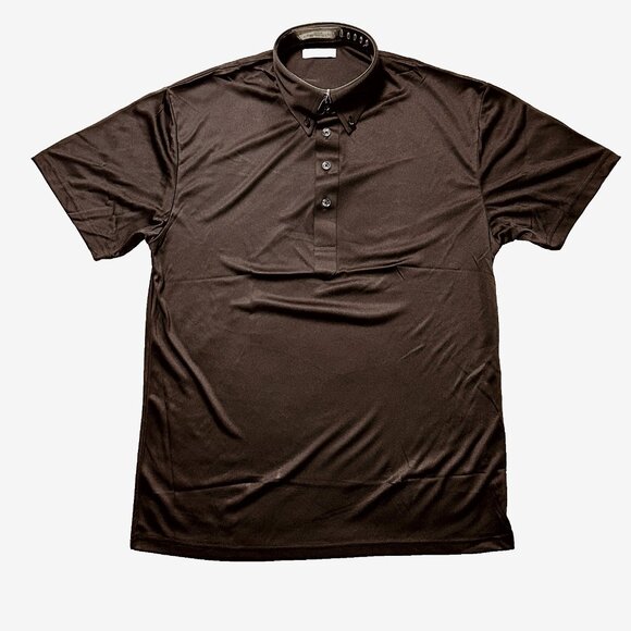 Collars & Co. Oxford Button Collar Polo Black Sz M Performance 4-Way Stretch NWT - Picture 3 of 10